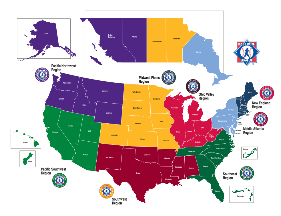 Babe Ruth League Regions